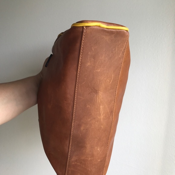 Italian leather tan oversized bag new Studiomoda - Picture 5 of 10